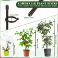 thumbnail image 4 of topjuju 135 Pcs Plant Support Stakes, Brown Height Adjustable Garden Single Stem Plant Stake with Clips, Connect Pipe and Plant Ties, Plant Stick for Orchid Rose Peony Peppers Amaryllis Tomato, 4 of 7