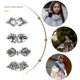 thumbnail image 5 of WORGEOUS 4pcs vintage cristal flor broche suéter chal clip cárdigan clip taller, 5 of 7