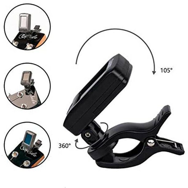 Led Chromatic Clip On Electronic Digital Guitar Tuner Bass Violin Ukulele Tuner Walmart Com Walmart Com