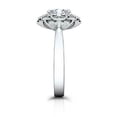 thumbnail image 6 of HeartsAndYou Flower Halo Milgrain Engagement Ring for Women 2ct Round Cut Moissanite 18k White Gold over Silver, 6 of 9