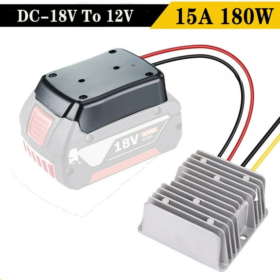 DC 18V to 12V For Bosch 15A 180W Step Down Voltage Converter Battery Regulator