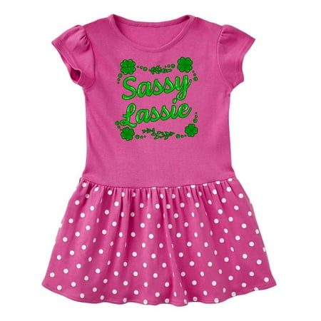 

Inktastic Sassy Lassy with Green 4 Leaf Clovers Gift Baby Girl Dress