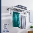 thumbnail image 2 of KOKOSIRI 24'' Bathroom Towel Shelf Chrome Towel Rack with Two Bath Towel Bars SUS304 Stainless Steel Wall Mounted Polished Finish B6003CH-L24, 2 of 9