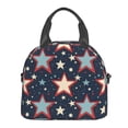 thumbnail image 3 of Portable Cross-Body Insulated Lunch Bag 9×5×7.8in Waterproof And Wear-Resistant Can Be Reused For Picnic Work Out Use Independence Day Theme Elements Star (6), 3 of 8