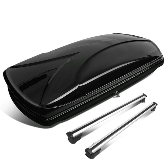 DNA Motoring PT-ZTL-8135-BK For 2009 to 2016 Audi Q5 Roof Top Aluminum Side Rail Cross Bar   Dual Side Opening Cargo Box Storage Luggage Carrier w/ Keys 10 11 12 13 14 15