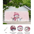 thumbnail image 2 of Christmas Garage Door Banner Cover 6 x 13 ft, Christmas Cute Snowman White Snowflakes Pink Christmas Garage Door Decorations Holiday Christmas Backdrop Decor for Winter New Year Xmas Party, 2 of 6