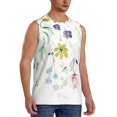 thumbnail image 2 of Balery Wildflowers Camisetas sin mangas para hombre, absorbe la humedad y protege contra el mal olor.-X-Large, 2 of 7
