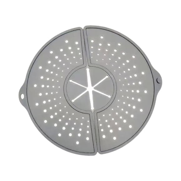simhoa Silicone Splatter Screen Kitchen Gadgets Splash Guard for Cooking Frying Pan Gray