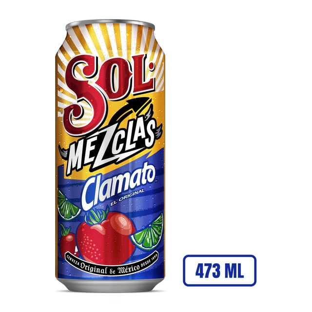 Cerveza clara Sol mezclas clamato 473 ml
