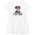 thumbnail image 3 of Inktastic 2nd Birthday Party Girls Flamingo Girls Toddler Dress, 3 of 5
