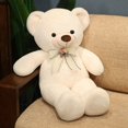 thumbnail image 3 of Almohada de peluche de oso de flores, lazo suave de peluche, juguete bonito, regalo de San Valentín para novia, 60/80cm, nuevo, 3 of 5