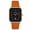 Brown, variant on Women's Men's Square Leather Watch: Analog Quartz Movement Date Calendar PU Leather Strap Bar Scale Dial Daily Wristwatch, Unisex