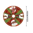 thumbnail image 4 of FEOLGEHLY Round Santa Claus Christmas Tree Skirts 30/36/48 inch Red Rustic Santa Claus Christmas Tree Decorations Let It Snow Farmhouse Xmas Tree Skirt for Christmas Holiday Party New Years, 48 inch, 4 of 9