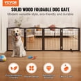 thumbnail image 2 of Puerta para mascotas VEVOR, independiente, de madera, 81 cm de alto x 244 cm de ancho, 4 paneles, 2 of 9