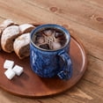 thumbnail image 3 of Malacasa Stoneware Coffee Mugs Set, 16 oz Coffee Cups Set of 4, Dishwasher & Microwave Safe, Blue, 3 of 10