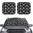 thumbnail image 2 of JUNZAN Pirate skulls Pattern Car Windshield Sun Shade | Reflective Sunshade | Foldable 2-Piece Sun Shield Protect Your Car | Fits Sedans, SUVs, Hatchbacks-Medium, 2 of 6