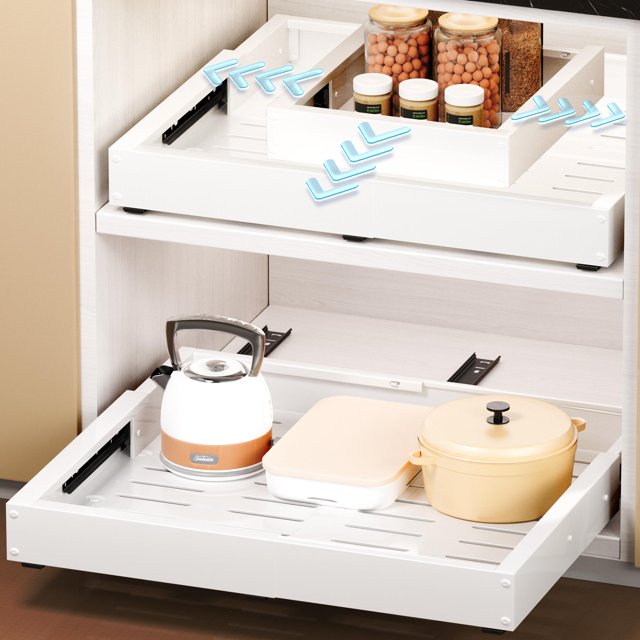 Armario organizador extraíble Makfoner, ajustable de 41 a 57 cm de ancho