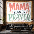 thumbnail image 6 of Mama Runs On Prayer Text With Hearts, Inspirational Retro Style for Faith Decor Fans, Christian Wall Art, Mother's Day Gift Tapestry Wall Hanging for Bedroom and Dorm, 6 of 7