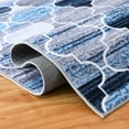 thumbnail image 6 of Modern Area Rug, Geometric Pattern Print Velvet Plush Carpet Distressed Accent Rug, 6 of 9
