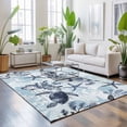 thumbnail image 3 of Area Rugs 3'x5', Blue Turtle Coastal Carpet Runner Indoor Outdoor Rugs Home Decor Aesthetic, Nautical Summer Beach Starfish Coral Non Slip Mats Washable Accent Rug for Living Room Bedroom, 3 of 8