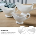 thumbnail image 2 of Simple Style Gravy Boat 1Pack With Ceramic Material For Households 6.7X2X3.7In, 2 of 5