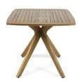 thumbnail image 3 of GDF Studio Dowber Outdoor Acacia Wood 5 Piece Dining Set, Teak, 3 of 14