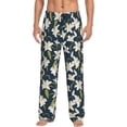 thumbnail image 1 of Fotbe Lilies Flowers Pantalones de Pijama para Hombre, Pantalones de Dormir, Pantalones de Casa con Cintura Ajustable y Bolsillos-Small, 1 of 6