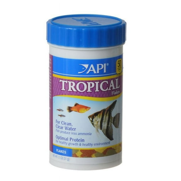 API Tropical Flakes Fish Food [Aquarium Tropical Fish Food, Aquarium Supplies] 6.6 oz (6 x 1.1 oz)