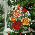 thumbnail image 2 of Rose Bouquet: Ornament Style Wall or Window Hanging, 2025, Holiday Decoration, Seasonal Keepsake Gift, Unique Collectible, Window Hanging, Home Decor 2025, Holiday Decoration,, 2 of 5