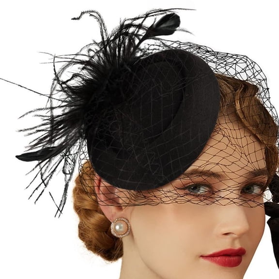 COOLHOOD Adjustable Headwear Privacy Protecting Headpiece Elegant Veil Meshes Headbands for Weddings and Teas Parties