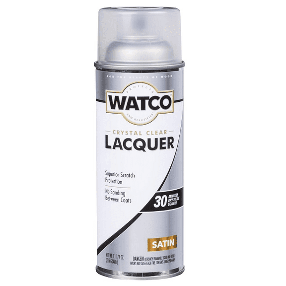 11.25 oz Rust-Oleum 63281 Clear Watco Lacquer Spray, Satin