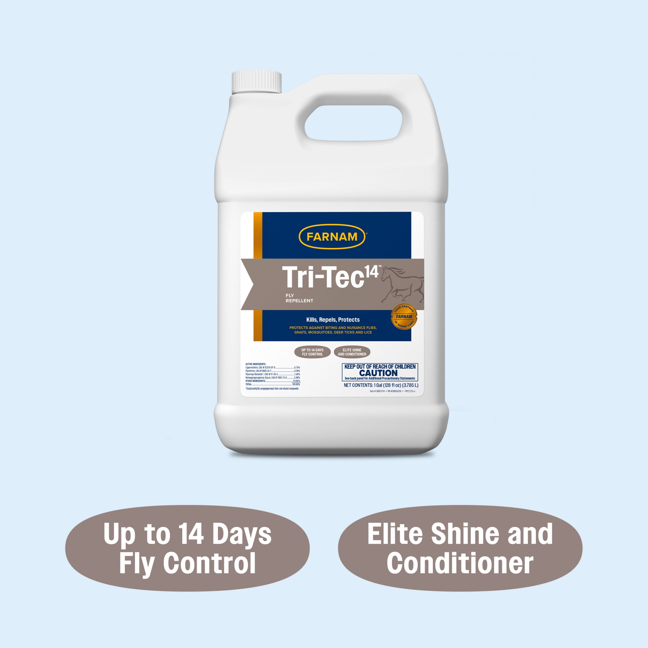 Farnam Tri-Tec 14 Fly Repellent for Horses 128 fluid ounces