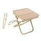 thumbnail image 1 of Taburete plegable para acampar con estructura en forma de X, silla de pesca para mochileros, barbacoas y playa. Caqui, 1 of 8
