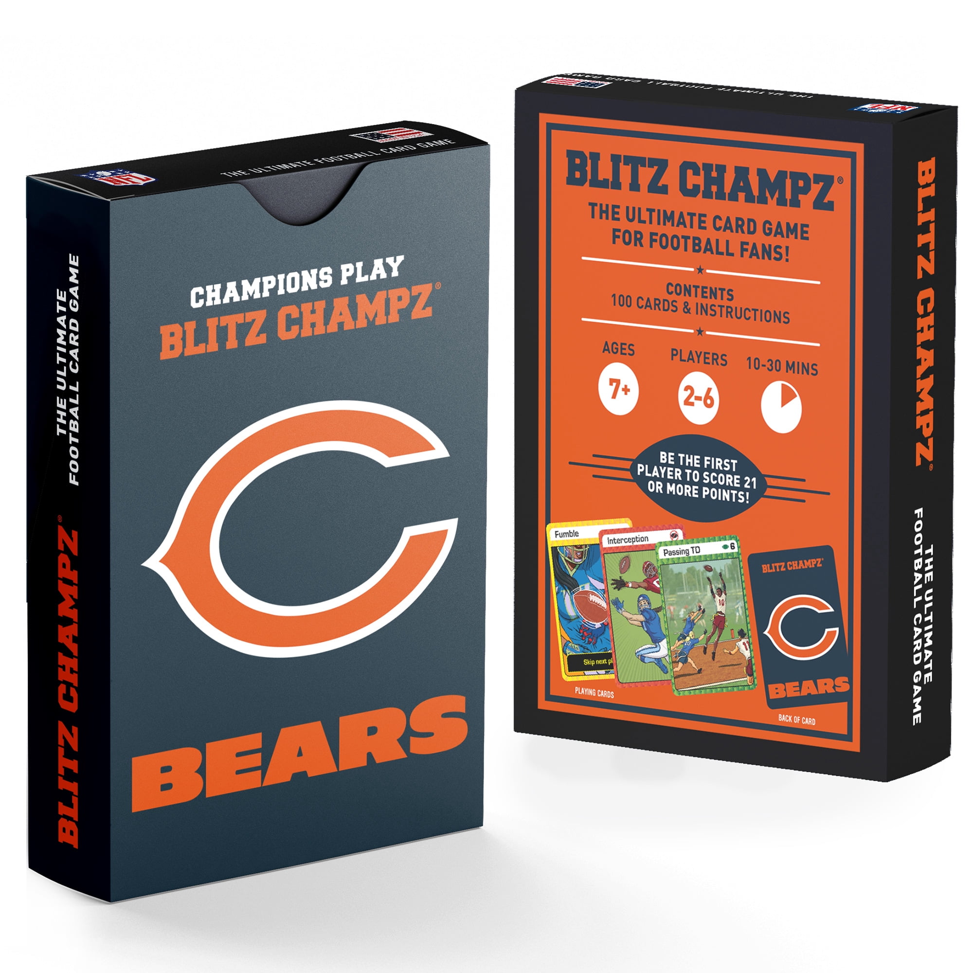 Blitz Champz Chicago Bears Card Game, Family Game for Adults & Kids, Easy-To-Learn Party Game