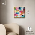 thumbnail image 5 of Gossamer Colors Canvas Modern Colorful Print by Art Remedy, Gold Frame, 16" x 16", 5 of 7