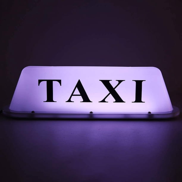 Luz de techo magnética LED de 12 V para taxi, luz superbrillante para coche con encendedor, luces de techo, luces de taxi COB (estuche blanco)