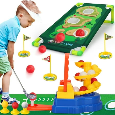 Adofi Kids Golf Club Set, Toddler Golf Clubs, Indoor and Outdoor Sport Toys for Boys and Girls 3-8 Years Old, Toys  for Boys Girls 3 6 Years