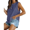 thumbnail image 2 of Langwyqu Women's Summer Tank Top Loose Fit Basic Sleeveless Tee Tops, 2 of 5