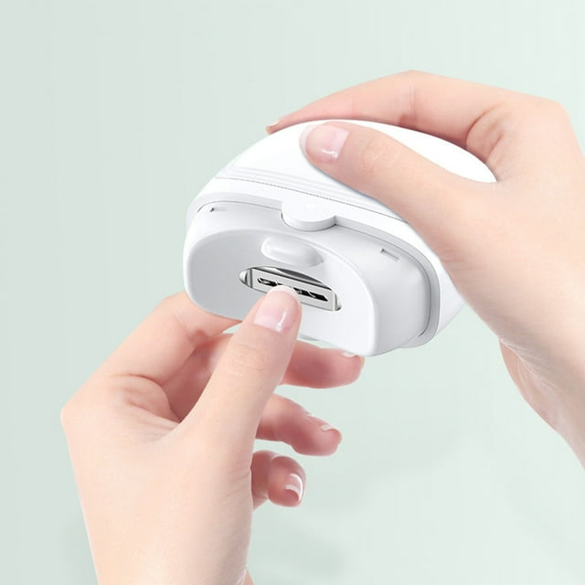 Tondeuse de Sécurité Électrique Rechargeable avec Lumière pour Coupe-Ongles