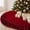 Red, variant on Guvpev Christmas Tree Skirt, 36" Black Velvet Tree Skirt with Ruffled Edge & Tie Bows, Christmas Tree Decoration, Elegant Soft Holiday Tree Base Cover Mat for Xmas Decorations