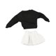 thumbnail image 5 of 1/12 Cabresco de la manga larga y falda de la falda del hombro del hombro para figuras de acción de 6 pulgadas Accesorios de ropa de muñeca BJD top negro, 5 of 8
