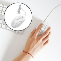 Toddmomy 1Pack Ergonomic White Gaming Mouse With Silent Clicking And Mechanical Technology For Gamers 4.8*2.6*1.5in