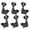 Black, variant on 6pcs/Pack Tuning Keys s Black for Acoustic Folk Guitar Parts