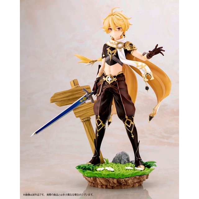 Figura de acción de Anime Genshin Impact Lumine, Paimon/Klee, modelo de colección, juguetes, regalo, 25cm Gong Bohan LED