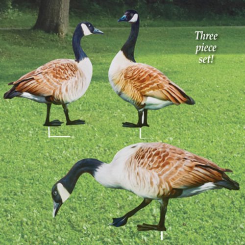 Realistic Geese Metal Yard StakesSet of 3