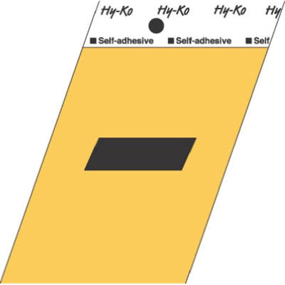 Hy-Ko Products GG-25- 3.50 in. Aluminum, Adhesive Dash Symbol Sign - Pack Of 10