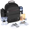 thumbnail image 1 of Mochila de picnic Sunflora aislada para 2 personas con nevera y manta, 1 of 7