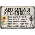 thumbnail image 1 of Antonia's Kitchen Rules Chic Sign Vintage Decor 8x12 Metal Sign 108120032429, 1 of 1