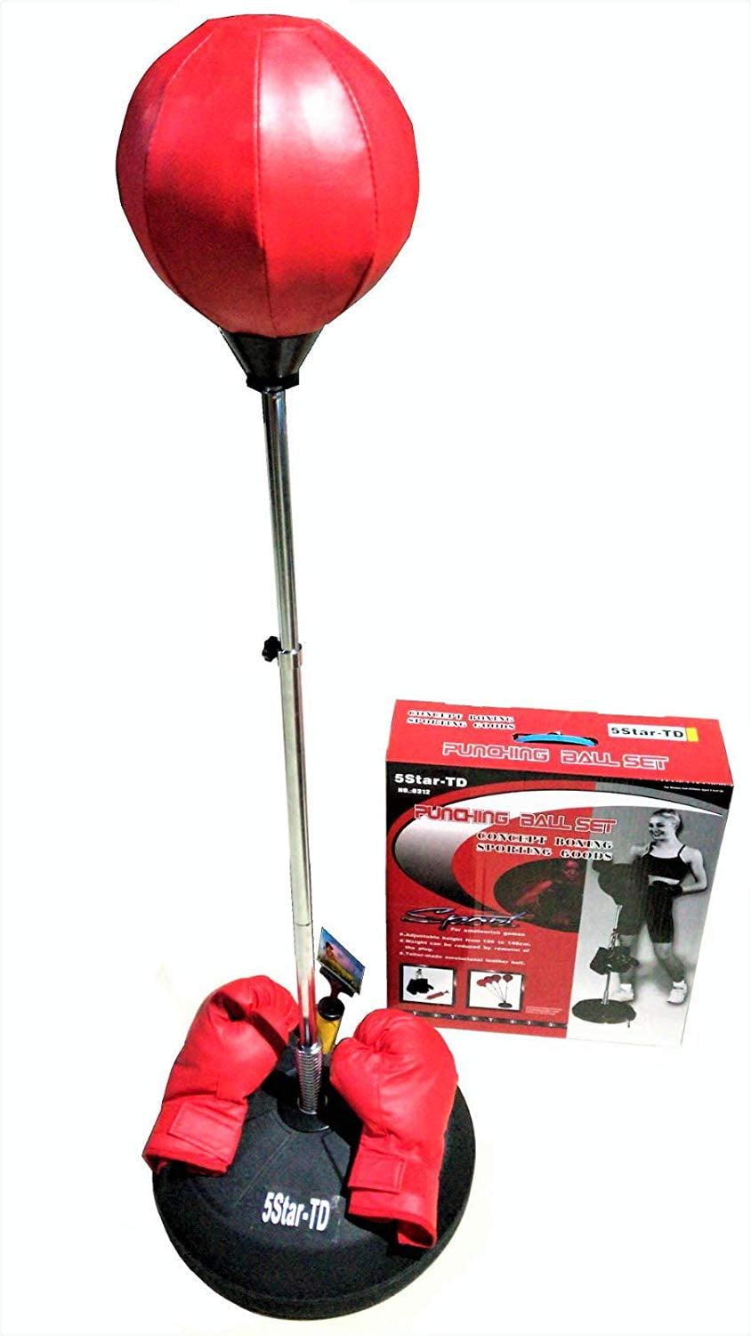 Punching Bag Boxing Speed Ball Set, Hand Pump, Boxing Gloves + Height