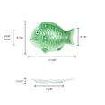 thumbnail image 2 of Excellante Fish platter melamine dinnerware collection 12" fish shape melamine platter, light green color, comes in dozen, 2 of 4
